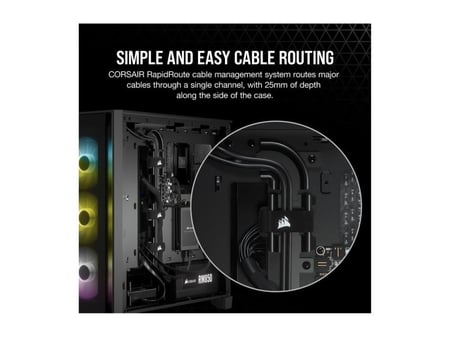 CORSAIR iCUE 4000X RGB Tempered Glass Mid-Tower ATX PC Case black  كيس للكمبيوتر