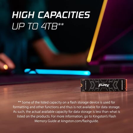 Kingston FURY Renegade 1TB PCIe Gen 4.0 NVMe M.2 Internal Gaming SSD