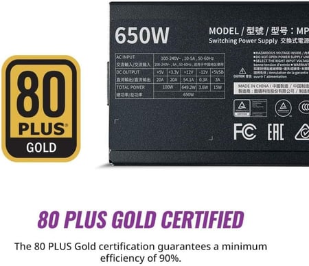 Cooler Master MWE 650 Gold V2 Power Supply - Fully Modular   باور سبلاي