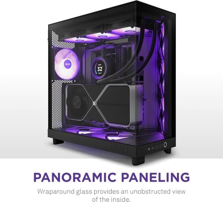 NZXT H6 Flow RGB Mid-Tower Airflow Case Black كيس للكمبيوتر