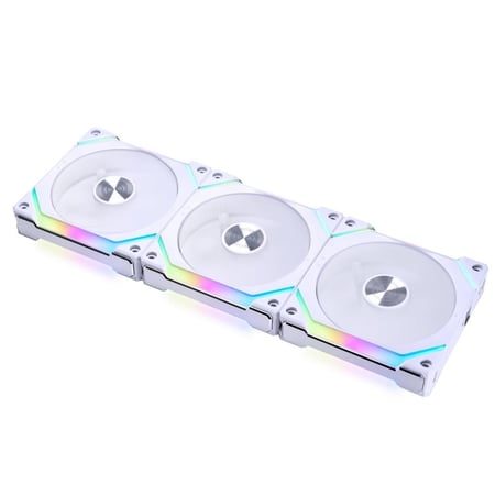 Lian Li UNI Fan SL120 V2 RGB White Triple Pack with Controller مراوح ليان لي 3 ابيض