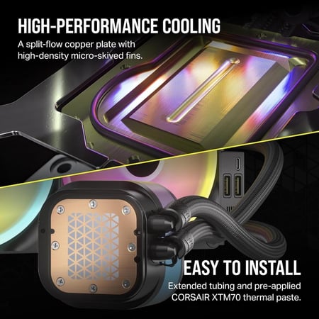 CORSAIR iCUE Link H170i LCD Liquid CPU Cooler مبرد مائي