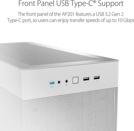 ASUS Prime AP201 33-Liter MicroATX White case  كيس كمبيوتر