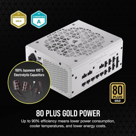 CORSAIR RM1000x SHIFT Fully Modular ATX Power Supply White