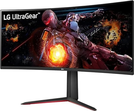 LG 34GP63A-B 34'' Curved UltraGear™ QHD (3440 x 1440) HDR 10 160Hz Monitor with Tilt/Height Adjustable Stand شاشة متعددة الاستخدام