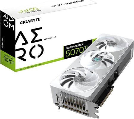 GIGABYTE AERO GeForce RTX 5070 Ti 16GB GDDR7 PCI Express 5.0 ATX Graphics Card OC-16GD  كرت شاشة