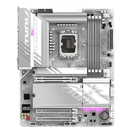 مذربورد GIGABYTE Z890 AORUS ELITE WIFI7 ICE Ultra Core (Series 2) LGA 1851, ATX, DDR5, 4x M.2, PCIe 5.0, Thunderbolt 4, WIFI7,