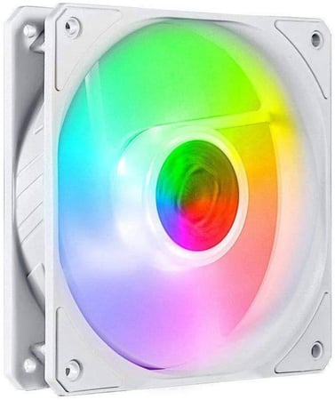 Cooler Master SickleFlow 120 ARGB Fan (White Edition, 3-in-1 with ARGB LED Controller)