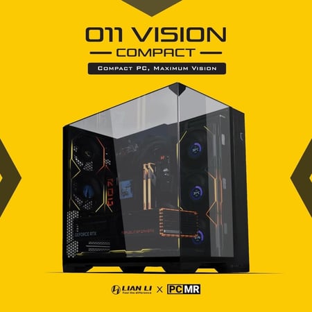 Lian Li O11 VISION Compact Blackصندوق كمبيوتر ليان لي