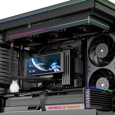 Thermalright Trofeo Vision 360 ARGB – AIO Liquid CPU Cooler, 6.86" LCD Display (Black)