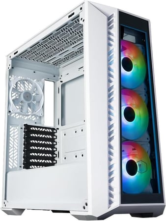 Cooler Master MasterBox 520 Mesh ARGB Tempered Glass ATX PC Case - White