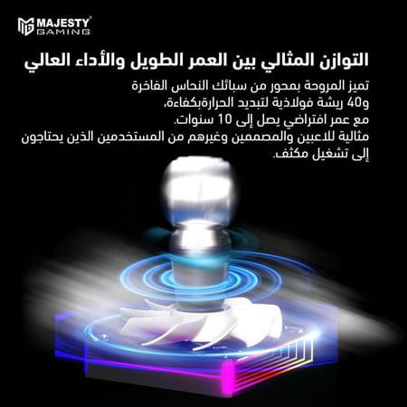 Majesty Infinity Cooling Fan – 120mm ARGB (White – Output)