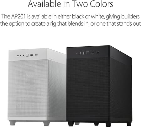 ASUS Prime AP201 33-Liter MicroATX White case  كيس كمبيوتر