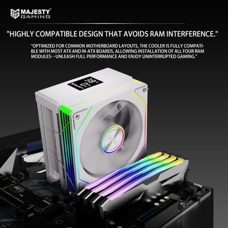 Majesty 6 Heat Pipes CPU Air Cooler with Digital Display