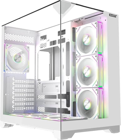 تجميعة RX9070-AMD 7800X3D-32gb DDR5 بيضاء  تبريد مائي