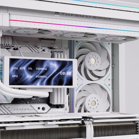 Thermalright Trofeo Vision 360 ARGB – AIO Liquid CPU Cooler, 6.86" LCD Display (White)