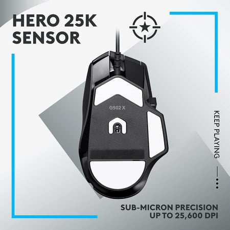 Logitech G502 X Wired Gaming Mouse Black ماوس العاب