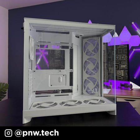 nzxt H9 Flow RGB+ 2025 كيس كمبيوتر ابيض