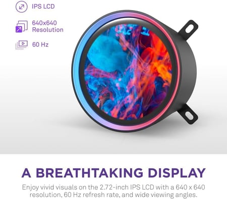 NZXT Kraken Elite 360 RGB - AIO CPU Liquid Cooler - 360mm Radiator - F360 RGB Core Fan - Customizable 2.72" IPS LCD Turbine Pump - Intel® LGA 1700, 1200/115X, 1851 - AMD® AM5, AM4 - Black