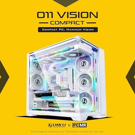 Lian Li O11 VISION Compact White صندوق كمبيوتر ليان لي فيجن أبيض