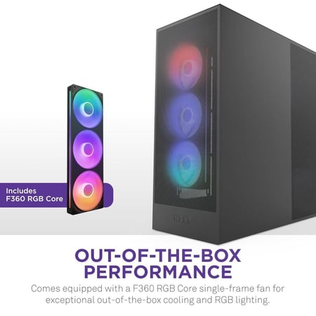 NZXT H7 Flow RGB 2024 - Mid-Tower ATX Airflow Case Black كيس للكمبيوتر