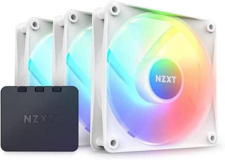 NZXT F120 RGB Core Sublime RGB - PWM Control - Triple Pack 120mm White