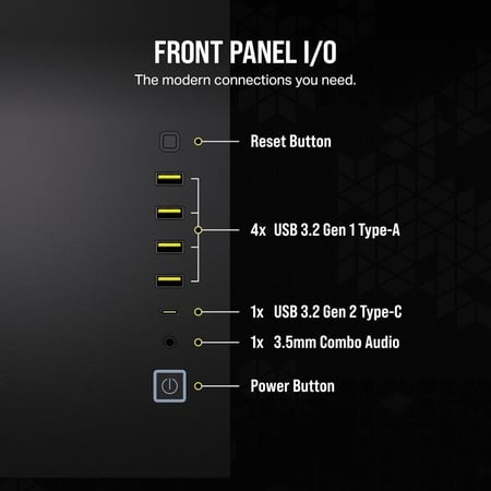 CORSAIR iCUE LINK 6500X RGB Mid-Tower ATX Dual Chamber PC Case كيس للكمبيوتر