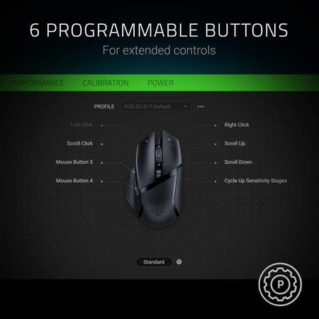 RAZER BASILISK X HYPERSPEED WIRELESS GAMING MOUSE BLACK