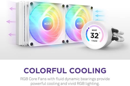 Kraken Elite 360 RGB 360mm AIO Liquid Cooler with LCD Display and RGB Fans ً white