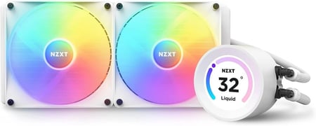 Kraken Elite 280RGB 280mm AIO Liquid Cooler with LCD Display and RGB Fans White مبرد مائي