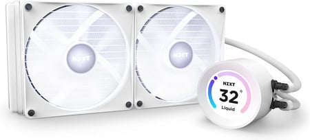 Kraken Elite 240RGB 240mm AIO Liquid Cooler with LCD Display and RGB Fans White مبرد مائي