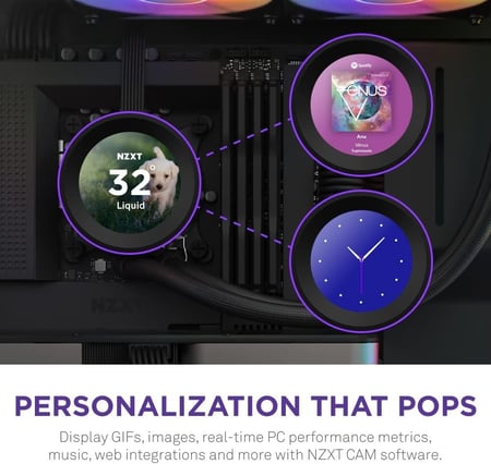 Kraken Elite 360 RGB 360mm AIO Liquid Cooler with LCD Display and RGB Fans مبرد مائي