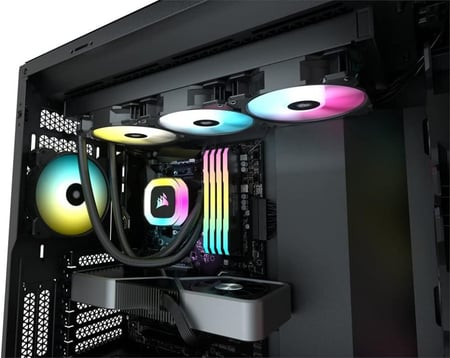 Corsair H150 RGB 360mm Liquid CPU Cooler black مبرد مائي