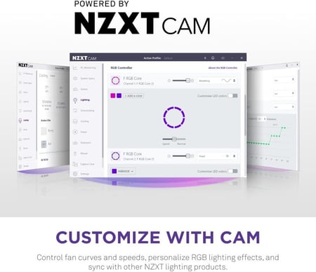 NZXT F120 RGB Core Sublime RGB - PWM Control - Single 120mm white