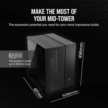 CORSAIR 6500D AIRFLOW Mid-Tower ATX Dual Chamber PC Case كيس للكمبيوتر