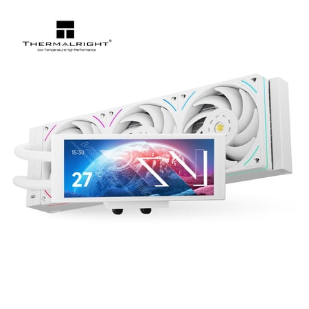 Thermalright Trofeo Vision 360 ARGB – AIO Liquid CPU Cooler, 6.86" LCD Display (White)