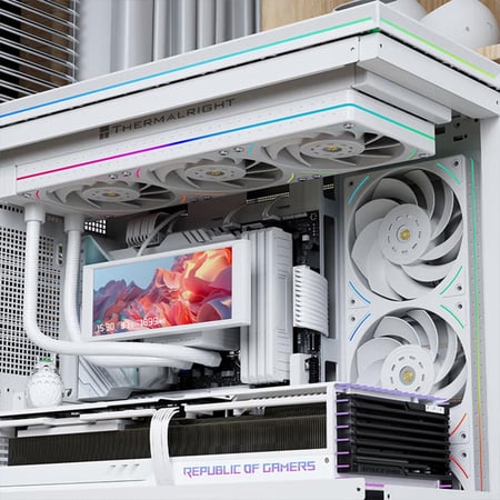 Thermalright Trofeo Vision 360 ARGB – AIO Liquid CPU Cooler, 6.86" LCD Display (White)