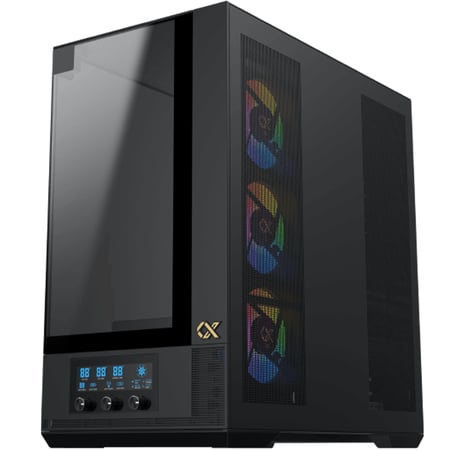 Xigmatek Vision E-ATX Mid Tower PC Case With 7x 120mm ARGB Fans صندوق كمبيوتر اسود