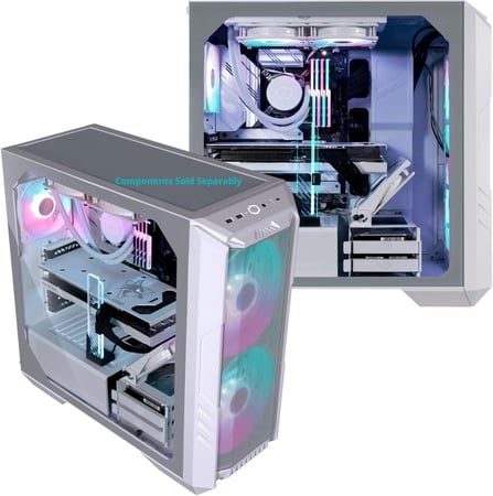 Cooler Master HAF 500 White Steel Tempered Glass ATX Mid Tower Computer Case