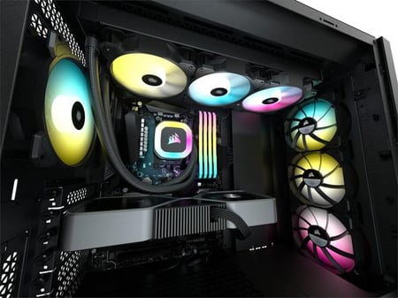 Corsair H150 RGB 360mm Liquid CPU Cooler black مبرد مائي