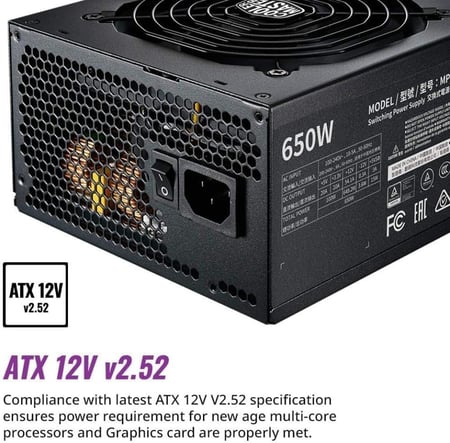Cooler Master MWE 650 Gold V2 Power Supply - Fully Modular   باور سبلاي