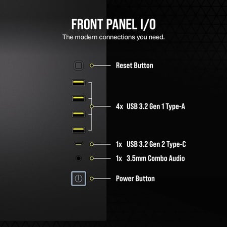 CORSAIR 6500D AIRFLOW Mid-Tower ATX Dual Chamber PC Case كيس للكمبيوتر