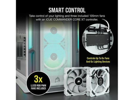 CORSAIR iCUE 5000T RGB Mid-Tower ATX PC Case White