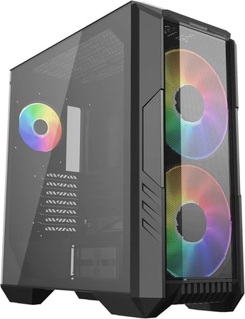 Cooler Master HAF 500 Black Steel Tempered Glass ATX Mid Tower Computer Case