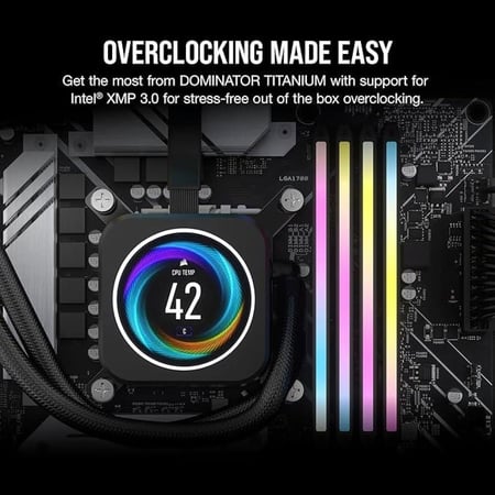 CORSAIR Dominator Titanium RGB DDR5 RAM 96GB (2x48GB) 7000MHz Black