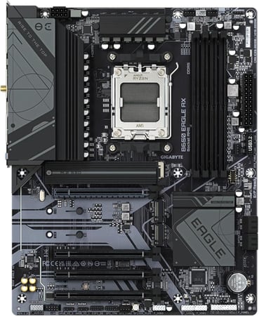 مذربورد GIGABYTE B650 Eagle AX AM5 LGA 1718 AMD B650 ATX, DDR5 Triple M.2, PCIe 5.0, USB 3.2 Gen2x2 Type-C, AMD Wi-Fi 6E, Realtek GbE LAN