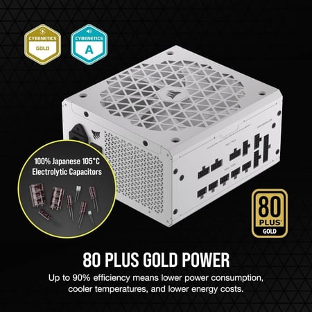 CORSAIR RM850x SHIFT Fully Modular ATX Power Supply White
