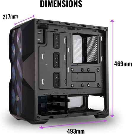 Cooler Master MasterBox TD500 Mesh V2 Mid Tower Gaming Case - Black