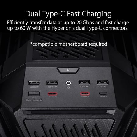 ASUS ROG Hyperion GR701 E-ATX Black Gaming Computer Case كيس كمبيوتر