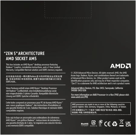 AMD Ryzen 9 9900X 8-Core, 16-Thread Unlocked Desktop Processor